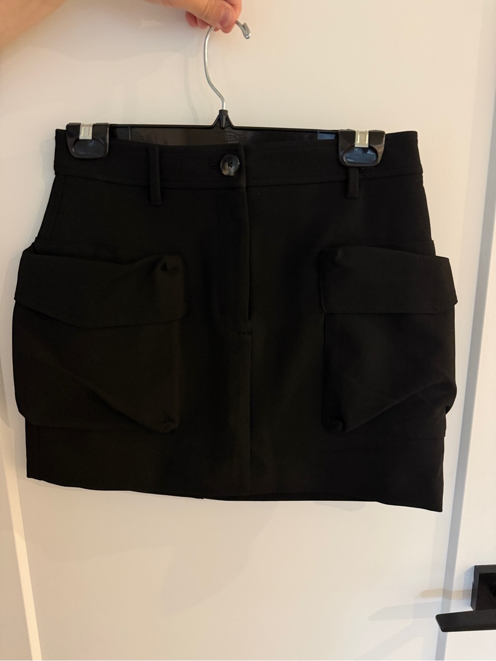 Wilfred Black High-Waist Mini Skirt with Pockets